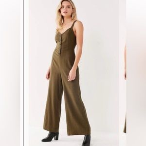 UO Ashley Linen Blend Jumpsuit